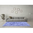 thumbnail image 3 of Ahgly Company Indoor Round Abstract Blue Modern Area Rugs, 7' Round, 3 of 4