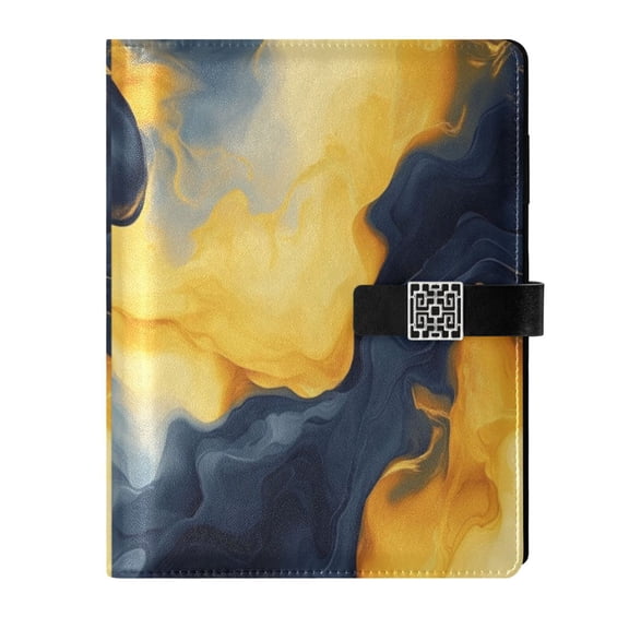 Premium Faux Leather Notebook - Refillable, Multi-Functional Organizer, 23.3x17cm, All-Season Use，A Marbling