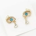 thumbnail image 3 of QQTDFG Crystal Gold Tone Evil Eye Teardrop Earbob Stud Dangle Earrings Women's Jewelry-Multicolor, 3 of 5