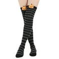 thumbnail image 1 of Gray Womens Thick Thermal Pumpkin Knee High Socks Large Size Winter Warmth Free Size 24.80 Inch Length 3.15 Inch Width Gray Color, 1 of 4