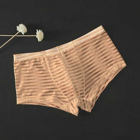 

Men s Sexy Underwear Mesh Transparent Briefs Low-waisted Underpants Briefs
