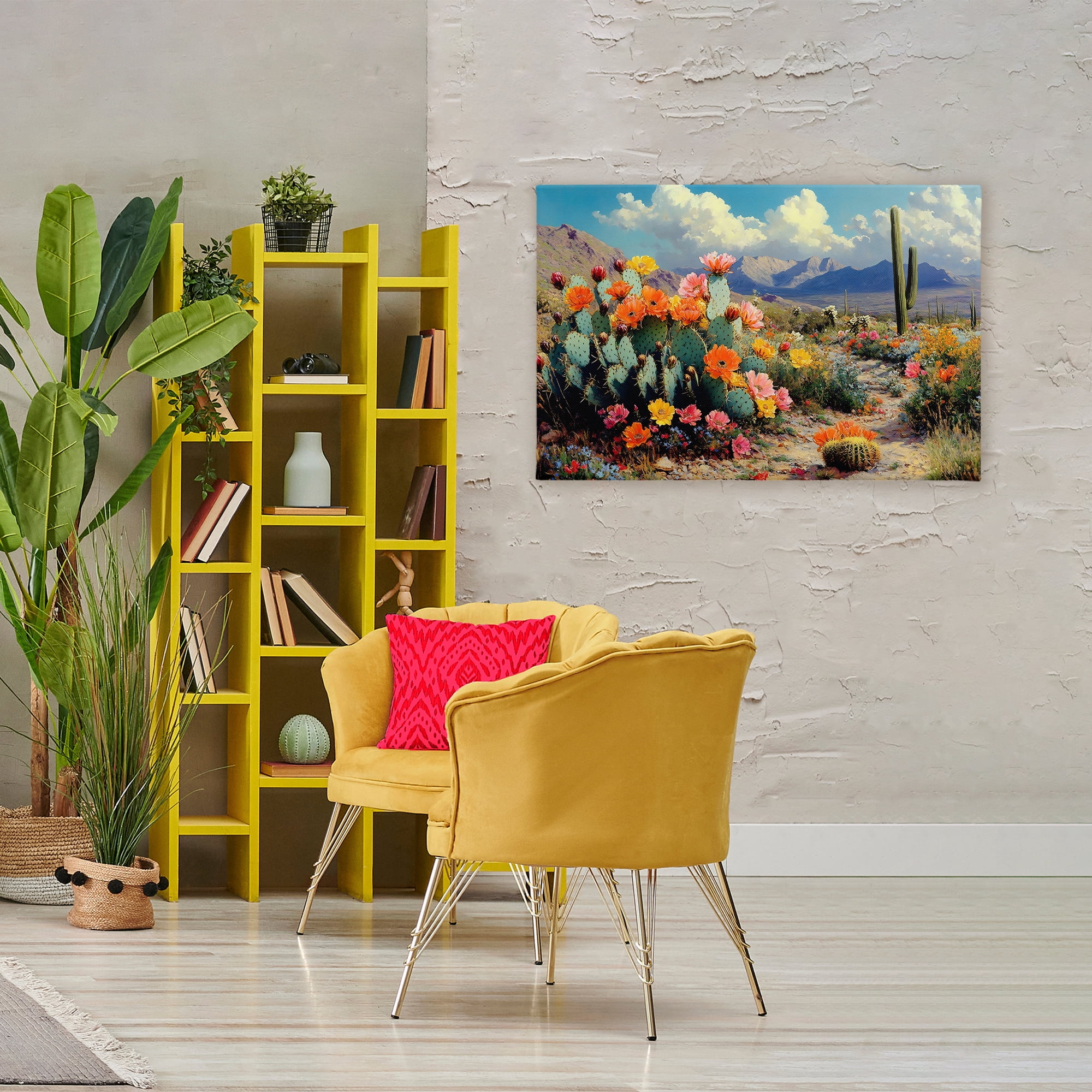 Stupell Industries Vibrant Cacti in Desert Canvas Wall Art, design by Franklyn Gregory