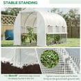thumbnail image 5 of Outsunny 10' x 7' x 7' Walk In Tunnel Greenhouse, Outdoor Green House with Anti-Tear PE Cover, 5 of 9