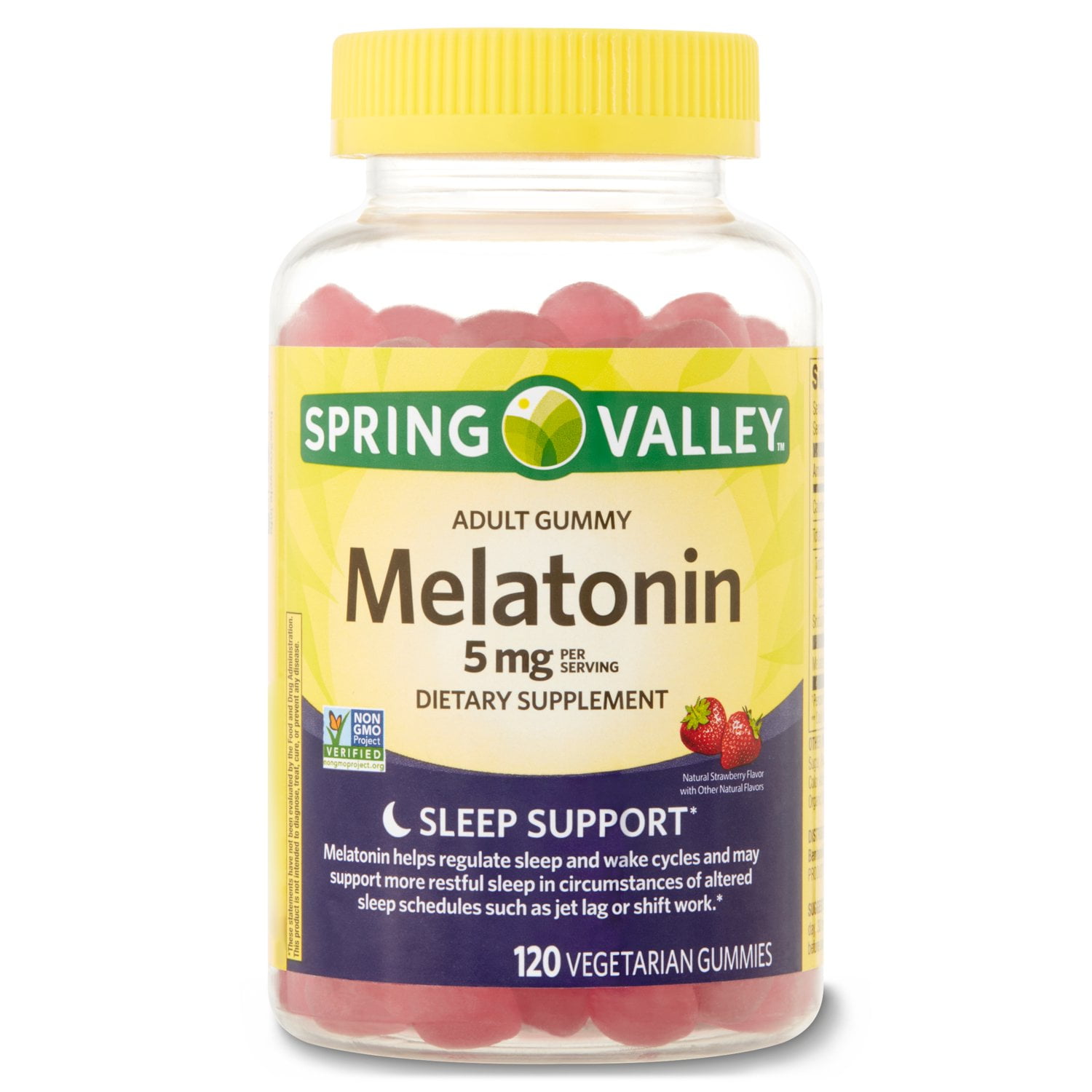 Spring Valley Vegetarian Melatonin Gummies, 5 mg, 120 Ct
