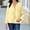 Yellow, variant on Juslio Blouses for Womens Long Sleeve Shirts Ruched Tops V Neck Casual Blouses Blue L