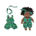 thumbnail image 2 of KOYPTL Realistic Girls Doll Clothes for Baby 8 Inch-Simulation Reborn Doll Girls Clothes Toy -Green and Floral Print Jumpsuit & Hair Tie Gift for Toddlers Pretend Play Accessories Christmas Birthday, 2 of 6