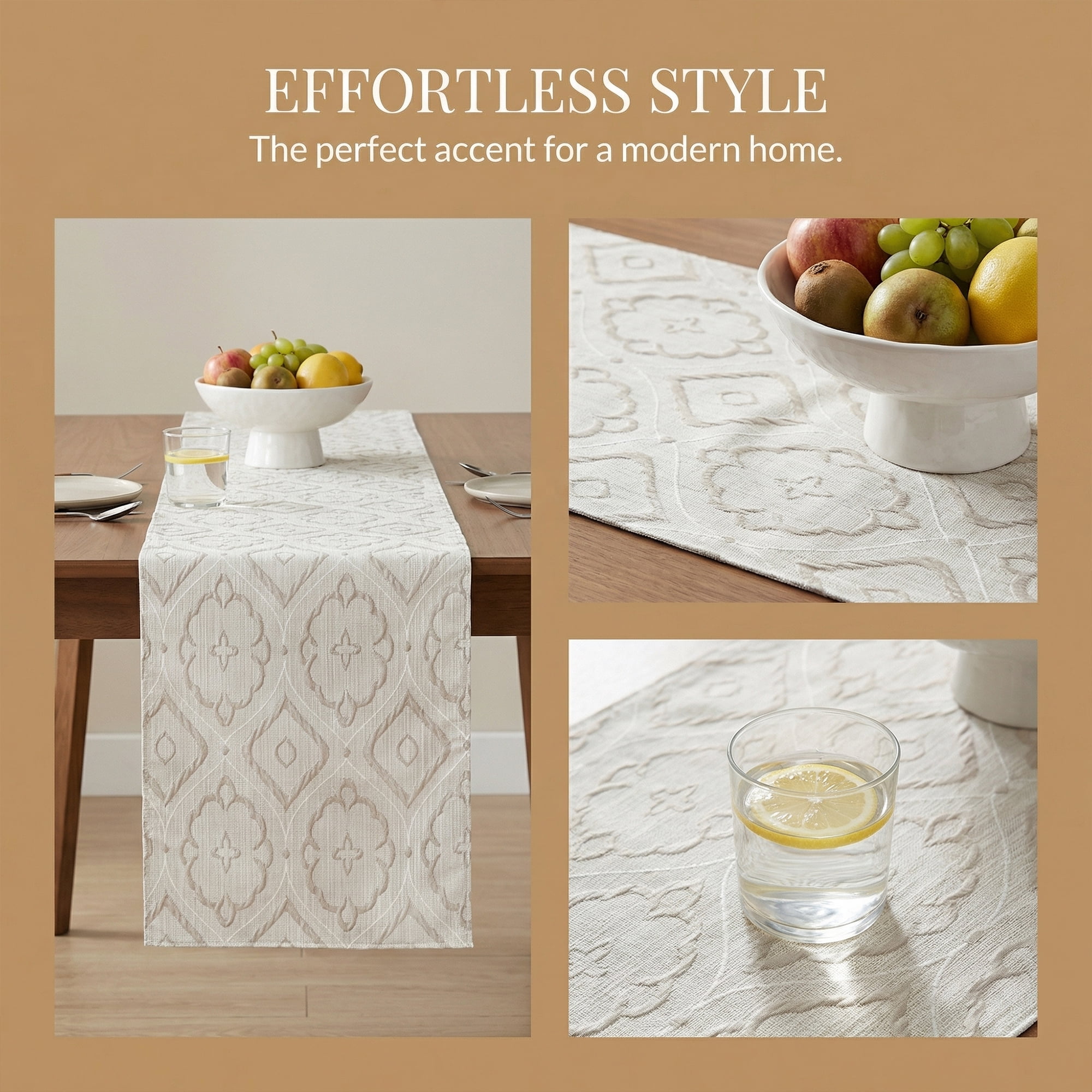 Unique Bargains Long Washable Polyester Runner Table Runner for Table Gray 13.8"x106.3"