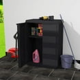 thumbnail image 3 of vidaXL Garden Storage Cabinet with 1 Shelf Black, 3 of 41