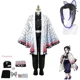 thumbnail image 2 of Disfraz de Cosplay de Anime Demon Slayer Kimetsu No Yaiba Kochou Shinobu, conjunto de peluca, uniforme tipo kimono, disfraces de Halloween para adultos y niños, 2 of 5