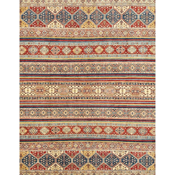 Ahgly Company Machine Washable Indoor Rectangle Abstract Brown Red Area Rugs, 4' x 6'