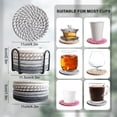 thumbnail image 4 of JoyMoreHome Drink Coasters Set of 8, Absorbent Coasters for Drinks, Minimalist Woven Coaster for Living Room Decor, Tabletop Protection Suitable for Kinds of Cups, 4 of 4