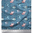 thumbnail image 1 of Soimoi Cotton Duck Fabric Dot,Fish & Cat Kids Printed Craft Fabric by The Yard 56 Inch Wide, 1 of 1