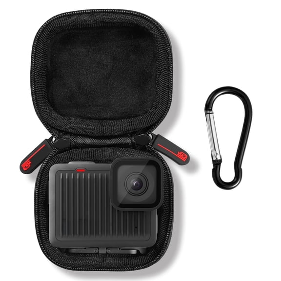 Carrying Case for gopro Lit Hero/Hero Accessories Hard Shell PU Cover Protection Storage MINI Bag Travel Portable Cases with Carabiner Action Camera