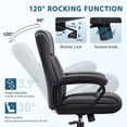 thumbnail image 5 of COOLHUT Office Chair, Big and Tall Office Chair 400LBS, Wide Seat Ergonomic Computer Desk Chair, High Back Executive PU Leather Chair, Black, 5 of 10