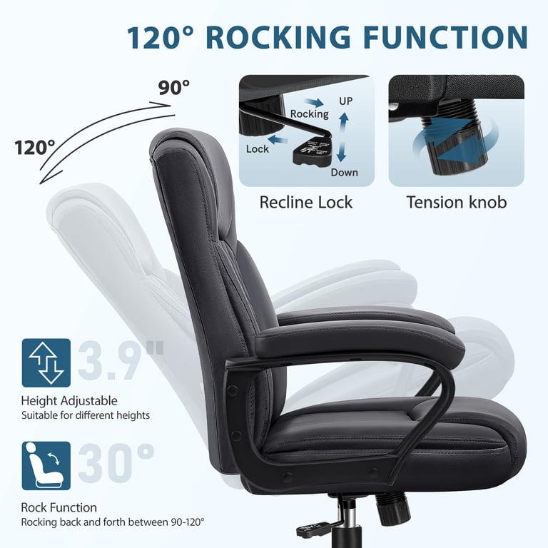 Coolhut Ergonomic Big and Tall Office Chair 400 lb Capacity, Black photo 5