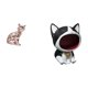 thumbnail image 5 of Estatua de gato, figura decorativa, adorno artesanal, escultura para chimenea, entrada, llavero, dulcero, centro de mesa, dormitorio, escritorio, sala, 5 of 8