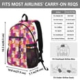 thumbnail image 3 of JIALIOU 14" Laptop Backpack Waterproof Airline Approved Stylish Casual Daypack for Travel Business College Work, Retro Groovy Checkered, 3 of 8