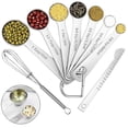 thumbnail image 1 of Cucharas medidoras 9 piezas, cucharas medidoras de acero inoxidable, 1 of 4