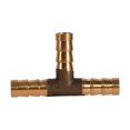 thumbnail image 2 of Brass T Piece 3 Way Fuel Hose Joiner Connector 8mm For Compressed Air Oil Gas Pipe, 2 of 7