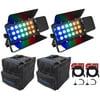 (2) Chauvet DJ SLIMBANK T18 USB DMX LED Wash Lights+(2) Bags+25' Cables+Clamps