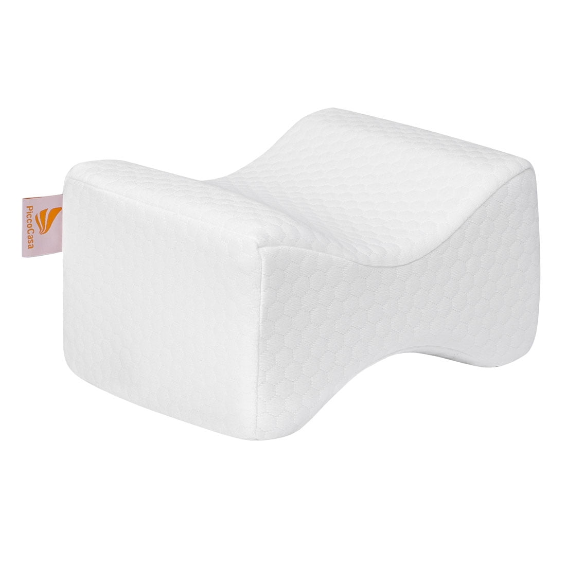 Memory Foam Knee Cushion Contour Leg Pillow Support for Sleeping White