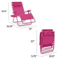 thumbnail image 2 of Yunken Oversized Zero Gravity Chair, Folding Patio Lounge Recliner with Cup Holder & Pillow - Ultimate Pink, 2 of 7