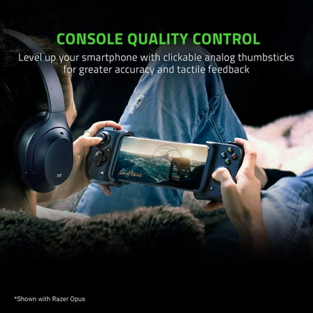Razer - Kishi for Android (Xbox) Gaming Controller: Cloud Gaming Ready - Compatible with Most USB-C Android Phones - Black