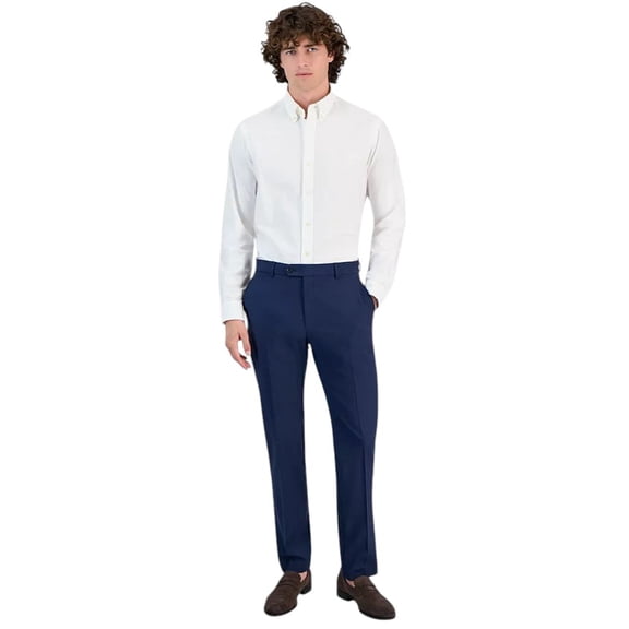 Tommy Hilfiger Mens Modern fit Dress Pants 42 / 32 Navy Blue Solid Stretch