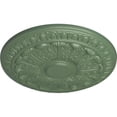 thumbnail image 3 of Ekena Millwork 15 3/4"OD x 1 1/2"P Colton Ceiling Medallion (Fits Canopies up to 4 3/4"), Hand-Painted Athenian Green, 3 of 6