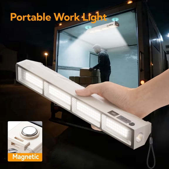Magnetic Work Light, JUANGU Rechargeable Mechanic Light, 2500LM LED Work Flashlight for Garage/Workshop/Car Repair/Emergency