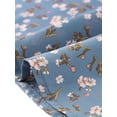 thumbnail image 5 of DARING DIVA Square Neck Puff Sleeves Smocked Waist Midi Floral Dres M Dusty Blue, 5 of 6
