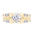 thumbnail image 3 of Baguette & Round White Cubic Zirconia Enhancer Guard Ring 14K Yellow Gold Ring Size - 8.5, 3 of 10