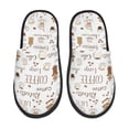 thumbnail image 1 of Balery Coffee Pantuflas de Casa de Felpa Silenciosas con Diseño Estampado, Zapatillas Cómodas Antideslizantes de Algodón para Interior-Large, 1 of 8