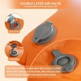 thumbnail image 5 of Camping Inflatable Sleep Mat with Built-in Pump, 75"x24" Air Cushion, Compact Lightweight for Hiking Backpacking Picnic, Includes Repair Kit & Bag (Orange), 5 of 12