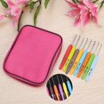 thumbnail image 2 of 16pcs Multi Colour Crochet Hook Yarn Alu Knitting Needles Set Kit with Box Hand Sewing Tools, 2 of 3
