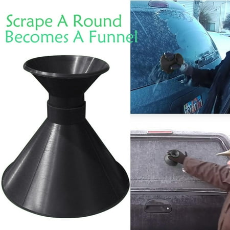 - Scrape A Round Magic Cone-Shaped Windshield Ice Scraper Snow Becomes A Funnel