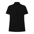 thumbnail image 3 of Harpily Shirts for Women Womens Summer Daily Casual V Neck Shirts Short Sleeve Tops Blouses Loose Fit Shirt, 3 of 4