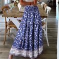 thumbnail image 2 of Jupes Femme Mode Grande Taille Été Boho Jupe Longue Imprimé Floral Jupe Ride, 2 of 6
