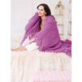 thumbnail image 2 of HOME SOFT THINGS COBIJA TEJIDA REVERSIBLE MANTA LIGERA SÚPER SUAVE Y ACOGEDORA - VIOLETA - 127X152.4CM, 2 of 5