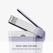 simplehuman 12 gal Plastic Rectangular Kitchen Step Trash Can With Liner Pocket, Lilac