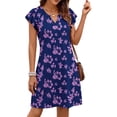 thumbnail image 2 of Fantaslook Summer Dresses for Women Ruffled Sleeve V Neck Dress Casual Floral Sundresses with Pockets, 2 of 9