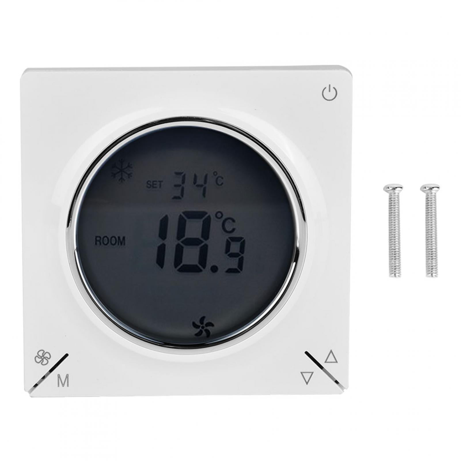 Air Conditioner Thermostat Room Temperature Controller ABS Flame Retardant Beautiful for Temperature Control Water Systems Wind Systems 