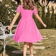 thumbnail image 3 of Vestido Largo Casual Vestido Casual de Polka de Moda para Niños con Falda de la Princesa de Manga Corta de Malla Y Falda de Gasa de Malla Vestido de la Princesa Del Bebé, 3 of 6