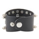 thumbnail image 2 of Brazalete Ancho Cuero con Cráneo y Remache Gótico Punk Negro, 2 of 6