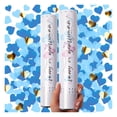 thumbnail image 1 of Gender Reveal Confeti Cannon PrimePure, forma de corazón, azul, paquete de 2, 1 of 8