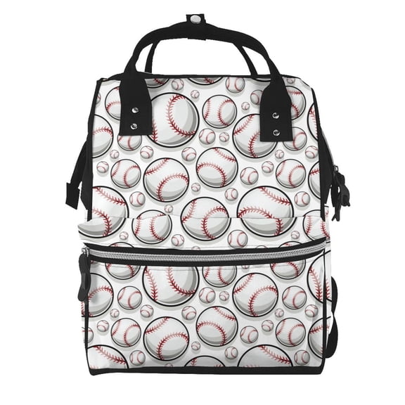 Defioc Cute Baseball for Baby Diaper Bag Backpack - Baby Bag for Boys & Girls - Diaper Backpack - Large Travel Diaper Bags- Baby Registry Search & Shower Gifts