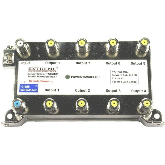 Extreme Broadband IPA1008D-RSVF - Modern 8 Way Connection Splitter