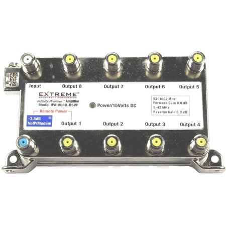 Extreme Broadband IPA1008D-RSVF - Modern 8 Way Connection Splitter