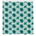 thumbnail image 3 of Ambesonne Tropical Shower Curtain, Hawaiian Jungle Hibiscus, 69"Wx70"L, Seafoam Teal, 3 of 3