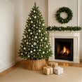 thumbnail image 5 of Gardenised Natural Wood Christmas Tree Collar Box with Slatted Panel Design Foldable Tapered Base Cover for Holiday Tree Stand Skirt Alternative for Indoor Seasonal Displays and Festive Home Decor, 5 of 8